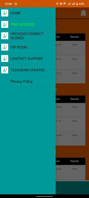 Ligar Correct Scores Screenshot 2