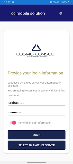 COSMO Mobile Solution Screenshot 0