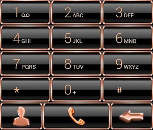 Dialer GlassMetalFrameBOrang for Drupe or ExDialer Screenshot 3