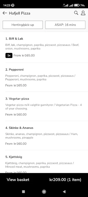 Hafjell Pizza Screenshot 1