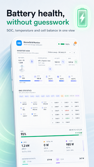 HomeGrid Monitor: INV & BMS Screenshot 2