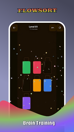 FlowSort - Color Sort Puzzle Screenshot 1
