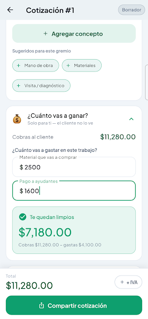 Cotizador Pro: Presupuestos Screenshot 2