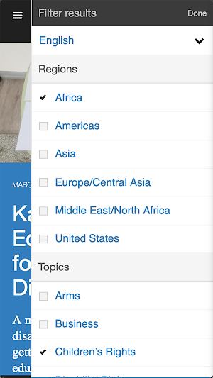 Human Rights Watch News Screenshot 1