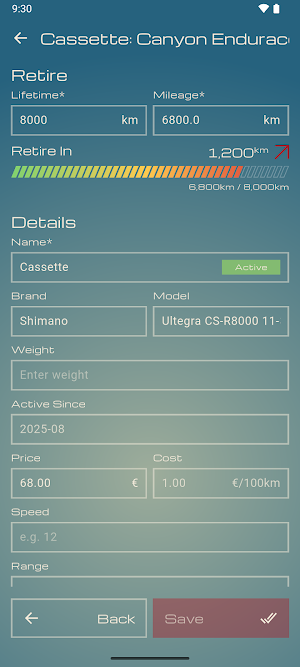 Velolog: Bike Maintenance Screenshot 3