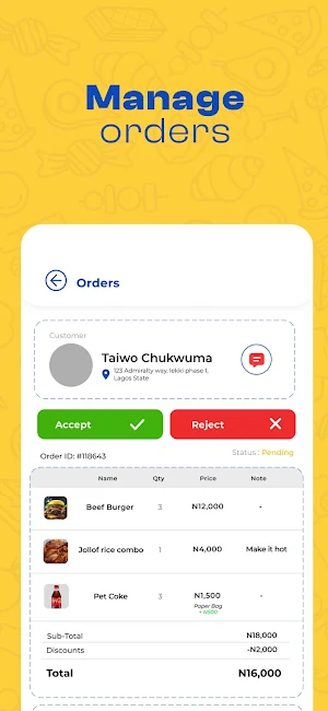 BooBooEats Sub-Vendor Screenshot 3