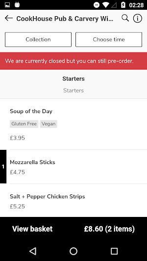 P.U.B Ordering App Screenshot 3