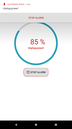Just Battery Alarm: Protection Screenshot 1