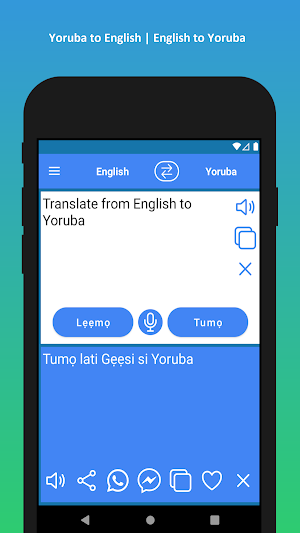 Yoruba English Translator app Screenshot 2