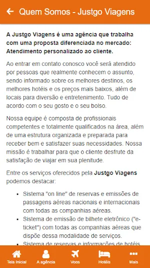 Justgo Viagens Screenshot 1