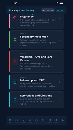 Young Stroke Pathway Screenshot 2