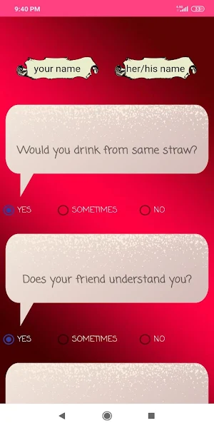 BFF-Friend Test Screenshot 1