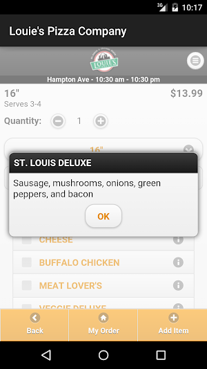 Louie's Pizza Company Screenshot 2
