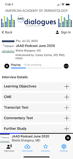 AAD Dialogues in Dermatology Screenshot 2