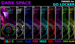 THEME GO LOCKER SPACE PURPLE Screenshot 1