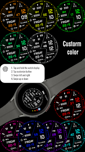 N-SPORT717 Digital Watch Face Screenshot 3