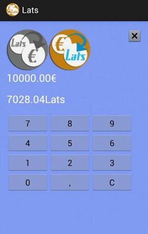 LVL to Eur  converter Screenshot 0