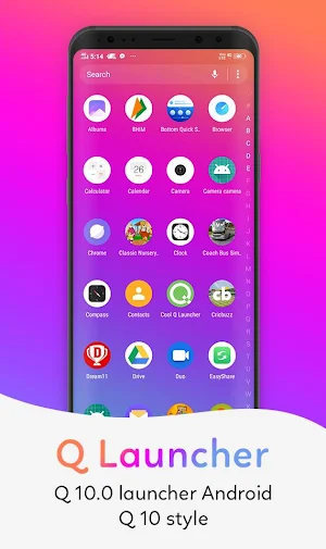 Q launcher 10 : Q 10 launcher for android Screenshot 1