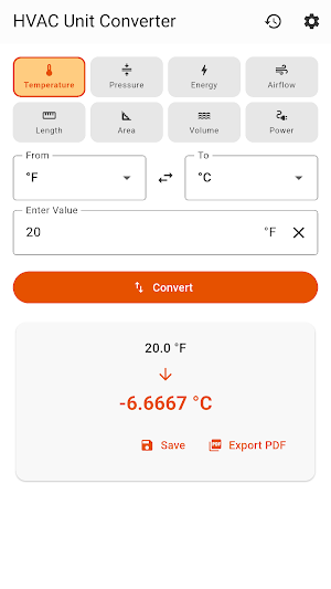 HVAC Unit Converter - Tools Screenshot 0