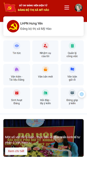 Sổ tay đảng viên Mỹ Hào Screenshot 1
