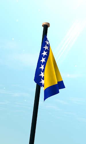 Bosnia and Herzegovina Flag 3D Screenshot 2