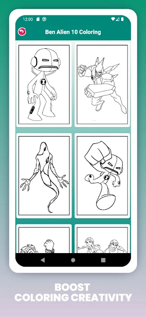 Ben Alien 10 Coloring Book Screenshot 1