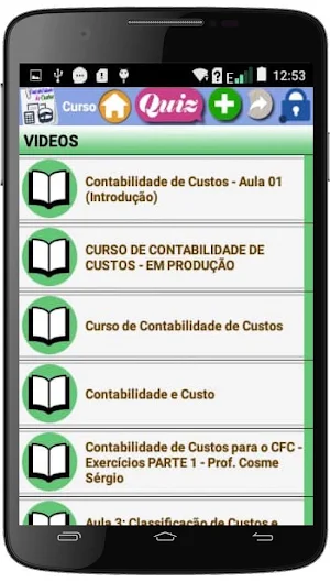 Curso de Contabilidade de Custos Screenshot 1