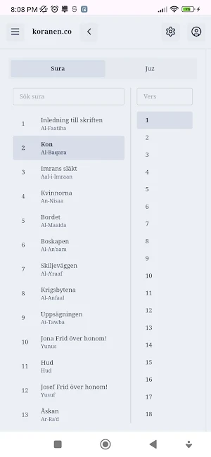 Koranen på svenska Screenshot 2