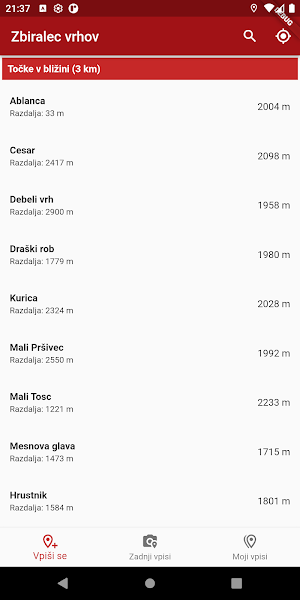 Zbiralec vrhov Screenshot 3