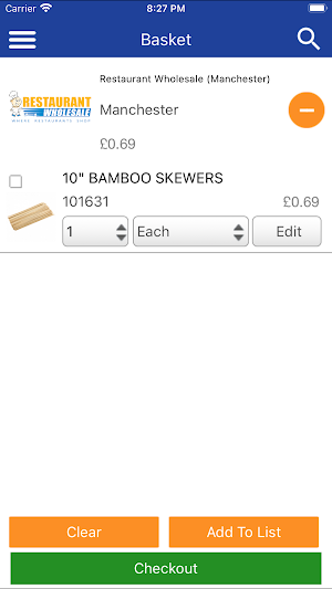 Restaurant Wholesale Screenshot 3
