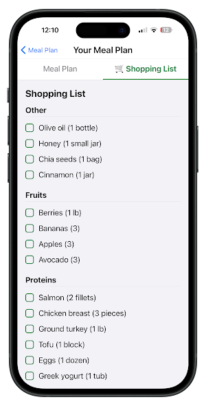 MyNutritionist Screenshot 2