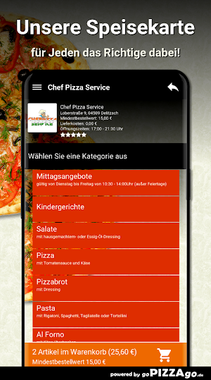 Chef Pizza Service Delitzsch Screenshot 3