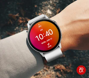 Minimal Red Watch Face Screenshot 2
