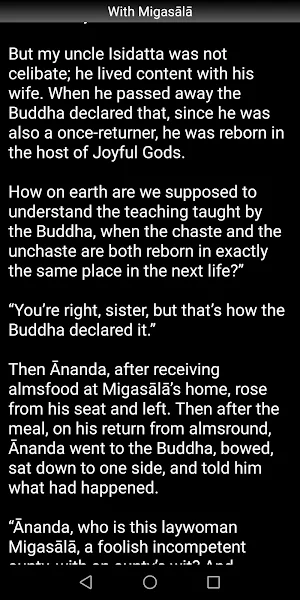 With Migasala Sutta - Buddhism Screenshot 2