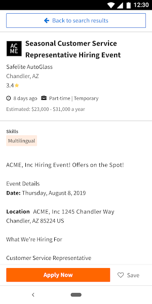 Job Search - Simply Hired Screenshot 2