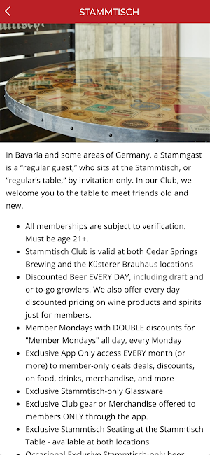 Küsterer Bier Stammtisch Club Screenshot 1