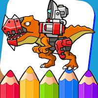 Dinosaur Robot Coloring