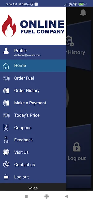 Online Fuel Company Screenshot 2