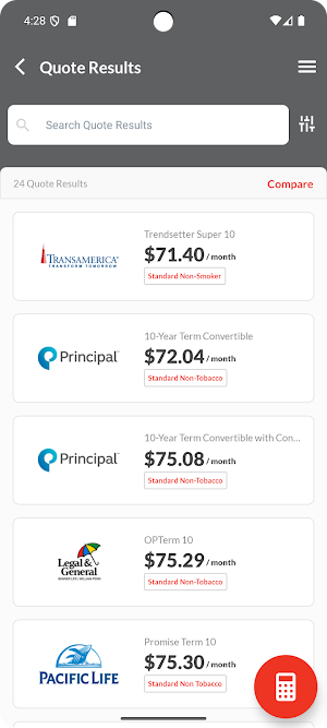 Life Insurance Quotes Engine Screenshot 3