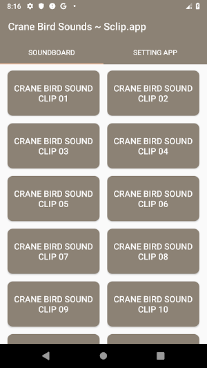 Crane Bird Sound Collections ~ Sclip.app Screenshot 0