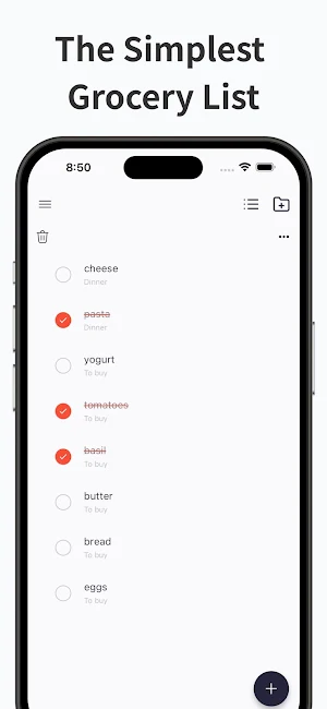 Simple Grocery List, Shopping Screenshot 0