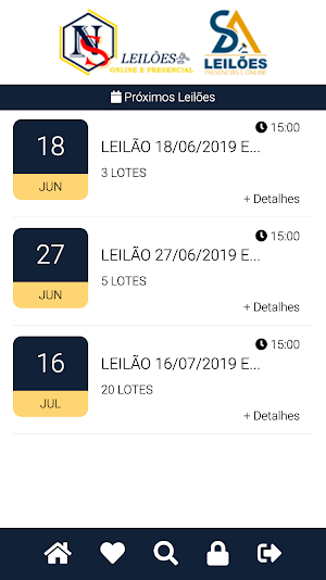NS Leilões Screenshot 1