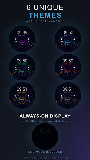 Neon Cityscape Watch Face Screenshot 1