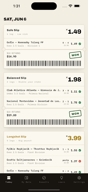 Daily Parlay: Betting Tips Screenshot 0