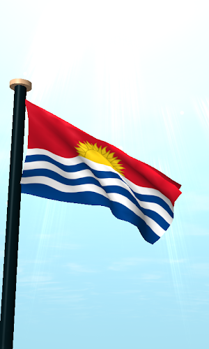 Kiribati Flag 3D Wallpaper Screenshot 1