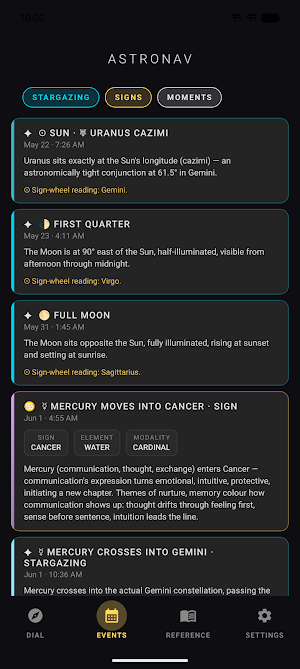 AstroNav - Sun, Moon, Sky Dial Screenshot 1