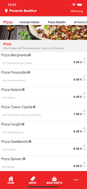 Pizzeria Basilico Screenshot 1