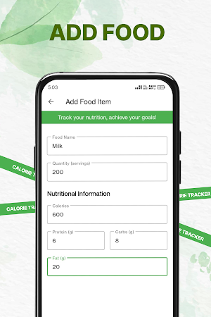 Easy Calorie Tracker Screenshot 3