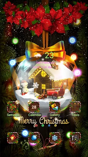 Christmas Snow Ball- Wallpaper Screenshot 0