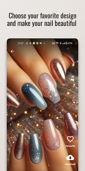 Simple Glitter Nail Art Design Screenshot 1